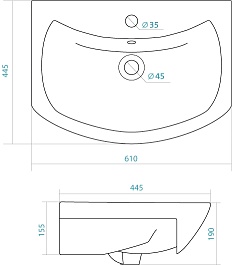 ASB-Mebel Тумба с раковиной Мессина 60/2 белая – фотография-9
